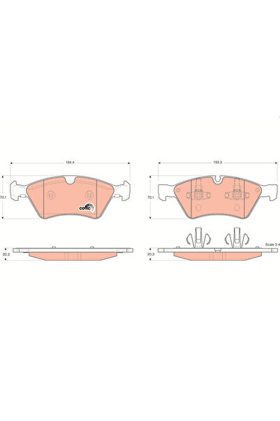 TRW Set Placute Frana Frana Disc Mercedes-Benz E-Class/G-Class/Gl-Class