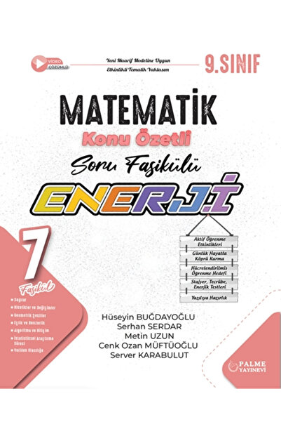 Palme Yayınevi Palme Yayıncılık 9. Sınıf Enerji Matematik Konu Özetli Soru Fa...