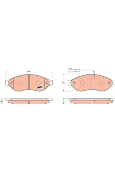 TRW Set Placute Frana Frana Disc Citroen Jumper 2 Bus/Jumper 2 Caroserie/Jump...