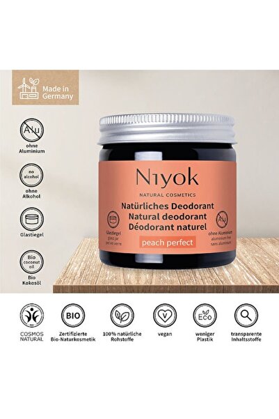 Niyok Cream Deodorant Niyok, Peach, , vegan, aluminum-free, 40 ml