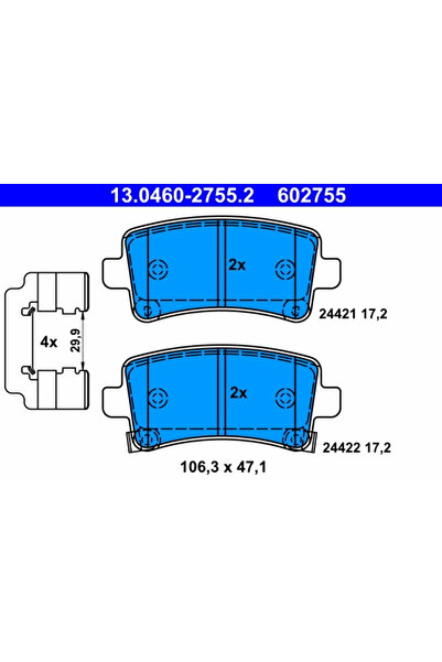 Ate Set Placute Frana Frana Disc Chevrolet Malibu Opel Insignia A