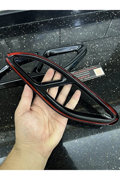 kaytaz MERCEDES ÇİFTLİ ÇIKIŞ GÖRÜNÜM EGZOZ UCU SİYAH W205 W213 W177 X253 W247 W246