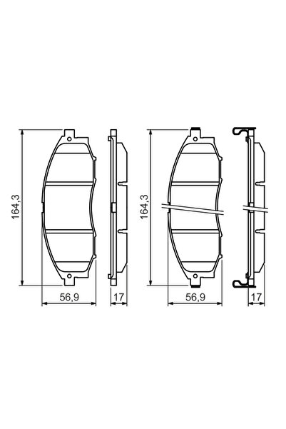 Bosch Set Placute Frana Frana Disc Nissan Navara/NP300 Pickup/Pick Up