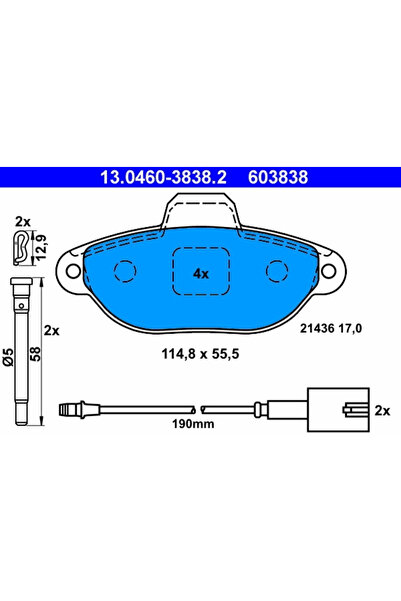 Ate Set Placute Frana Frana Disc Fiat 500 Ford Ka