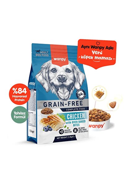 Wanpy Tavuklu Tahılsız Yetişkin Köpek Maması 1,5 kg