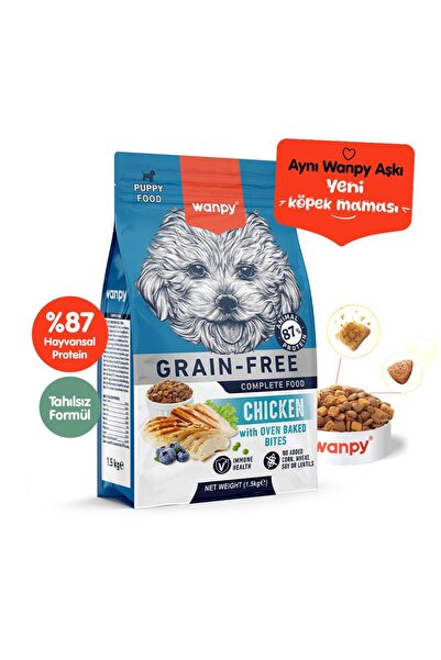 Wanpy Tavuklu Tahılsız Yavru Köpek Maması 1,5 kg