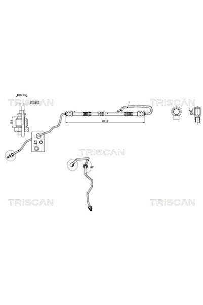 TRISCAN Furtun Hidraulic Sistem De Directie De La Pompa Hidraulica La Caseta ...