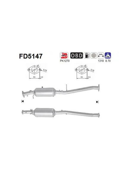 As Filtru Funingine/Particule Sist.De Esapament Ford Ranger 2011-2011