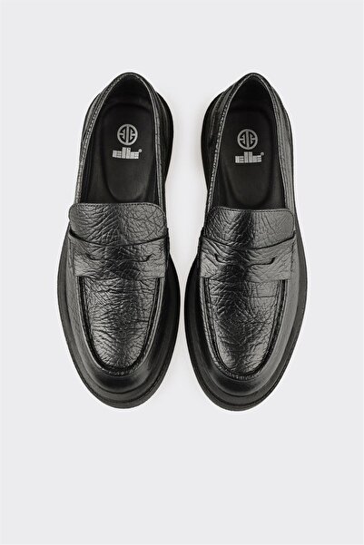Elle Shoes Siyah Deri Erkek Günlük Ayakkabı