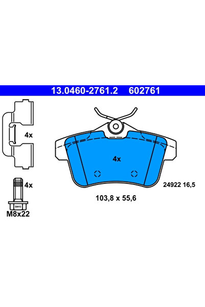 Ate Set Placute Frana Frana Disc Citroen C4 2/DS4/DS5 Peugeot 3008 1 Microbus...