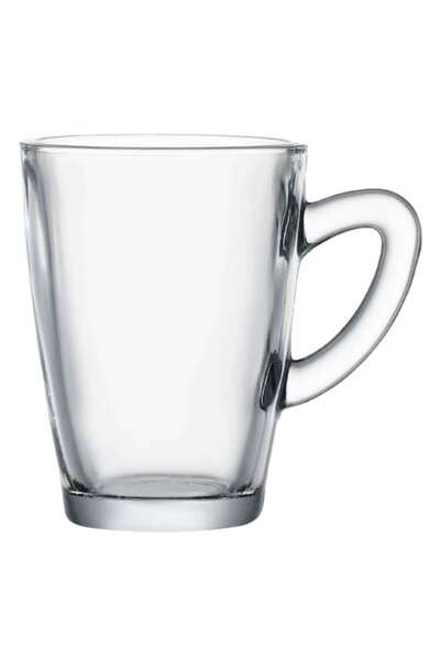 SHOPIENS Cană transparentă din sticlă, capacitate 125 ml, 6,5x8,5 cm