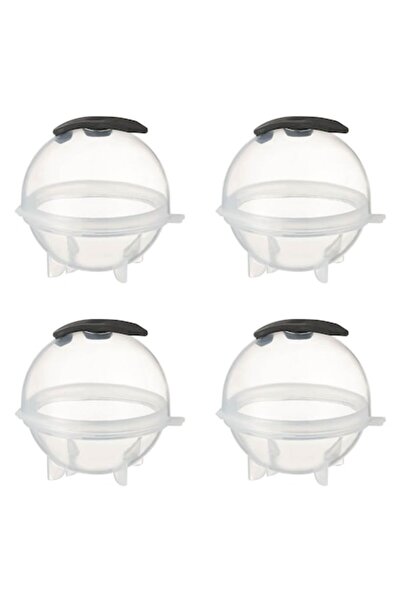 SHOPIENS Forme sferice pentru cuburi de gheață, set de 4, plastic transparent...