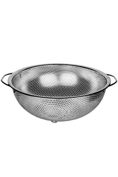 SHOPIENS Metal Strainer, 25 cm, Plastic Handle, Silver