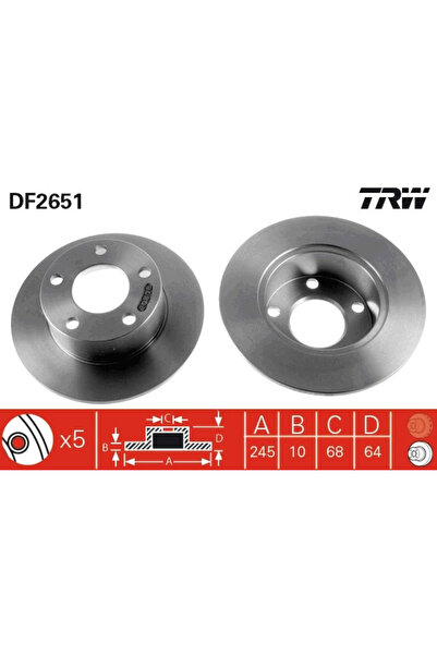 TRW Disc frana VW PASSAT B6 Variant 2005-2010 DF2651