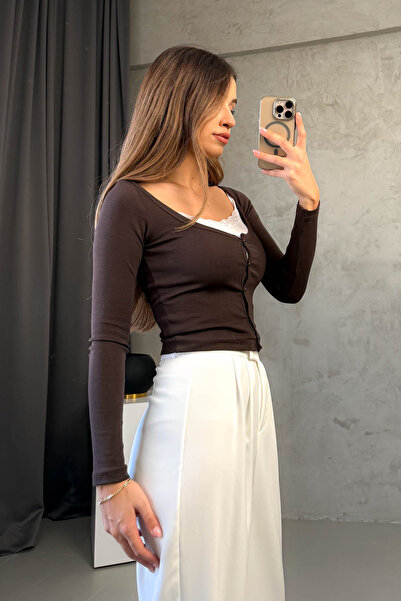 ModaPlaza Women's White Lace Bodysuit 22020