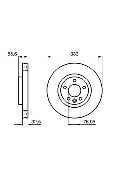 Bosch Disc Frana Vw California T5 Camper/Multivan T5/Transporter T5 Bus