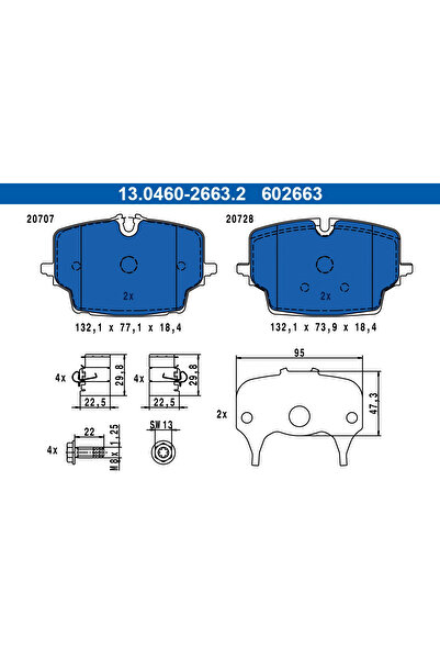 Ate Set Placute Frana Frana Disc Bmw X1 Mini Mini
