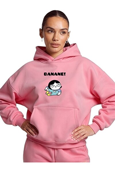 ArtYus Unisex banana šarena pamučna majica sa kapuljačom, široka veličina, sa...