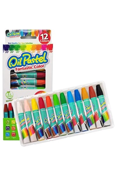 OEM Set 12 creioane pastelate cu ulei, culori vibrante, mini, multicolore, he...