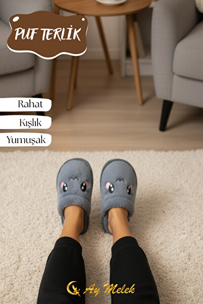 AYMELEK Women's House Slippers Winter Plush Fluffy (Animal Figured) Non-Slip Sole Slippers