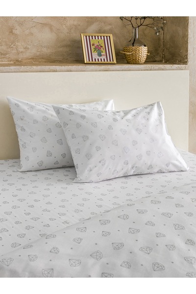 homewell 1St Quality Natural Anatolian Cotton Hypoallergenic Double Size 200 X 220 Duvet Cover Set Diamond