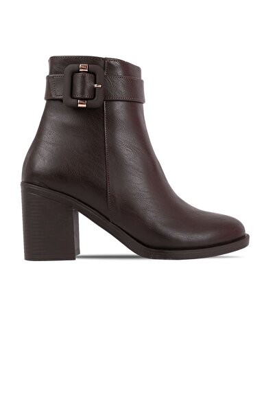 MY DERİ Sility Жіночі черевики на підборах із застібкою-блискавкою та деталям...