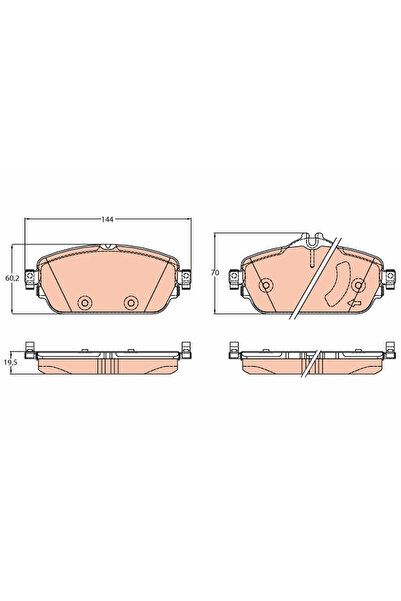 TRW Set Placute Frana Frana Disc Mercedes-Benz C-Class/E-Class Mercedes-Benz ...