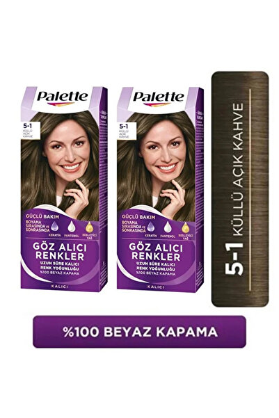 Palette Göz Alıcı Renkler 5-1 Küllü Açık Kahve x 2 Adet