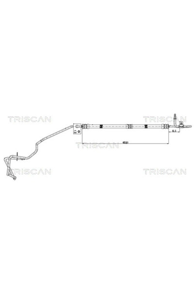 TRISCAN Furtun Hidraulic Sistem De Directie De La Pompa Hidraulica La Caseta ...