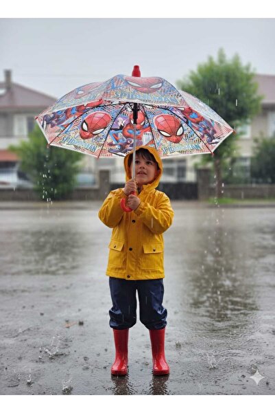 sfs elektrik SPİ DER MAN ŞEMSİYE ÖRÜMCEK ADAM ŞEMSİYE BARDAKLI VE DÜDÜKLÜ KIR...