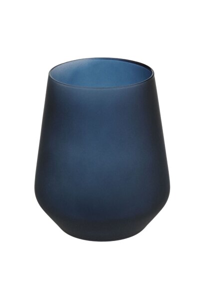 SHOPIENS Pahar din sticlă albastru mat cu safir, 435 ml