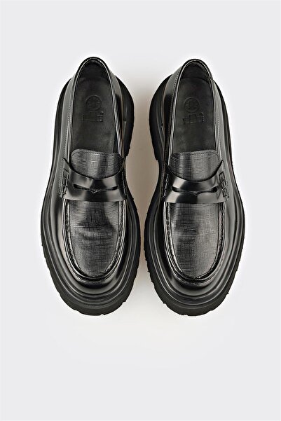 Elle Shoes Siyah Deri Erkek Günlük Ayakkabı