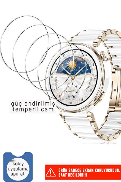 Nezih Case واقي شاشة من الزجاج المقوى المتوافق مع ساعة هواوي جي تي 5 برو مقاس 42 ملم