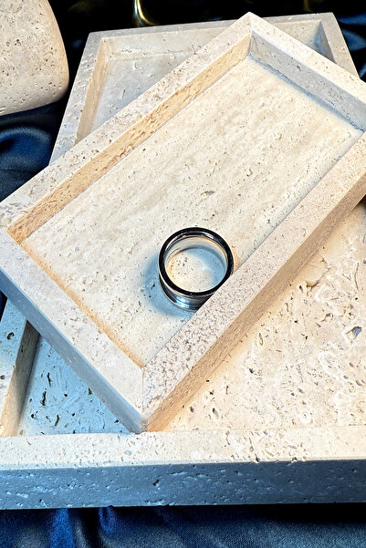 MOONİ ACCESSORİES Silver Luxury Limited Edition Men's Steel Ring