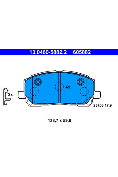 Ate Set Placute Frana Frana Disc Lexus Rx