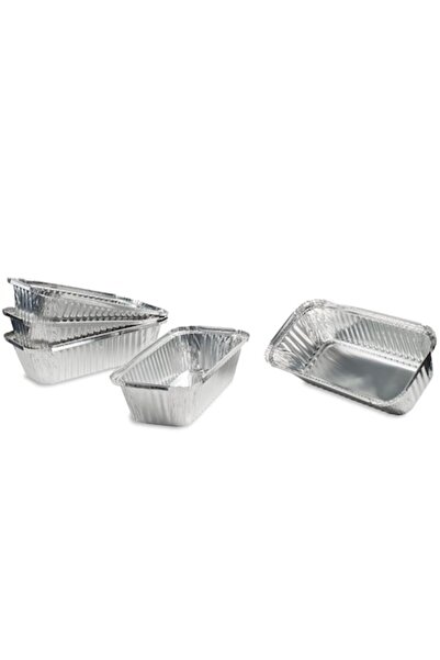 OEM Forme de copt din aluminiu, set de 5, dimensiuni 22x11,4x5,5 cm, argintii