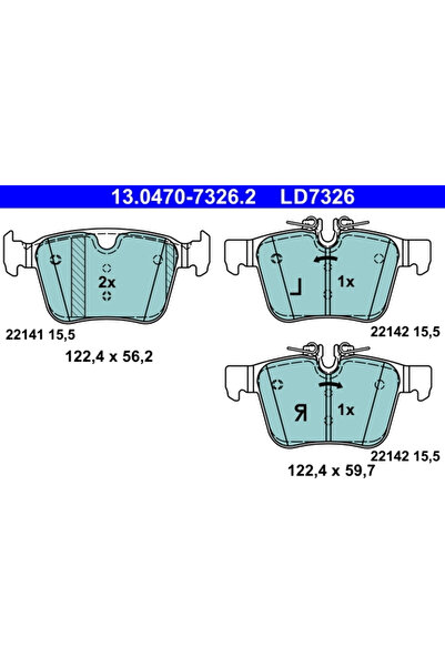 Ate Set Placute Frana Frana Disc Jaguar F-Pace/Xe/Xf 2 Land Rover Discovery S...