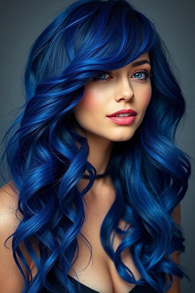 CAŞ DEKORASYON Cretă pentru păr de culoare albastră