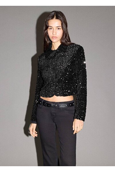 Mango Teen Payetli blazer ceket