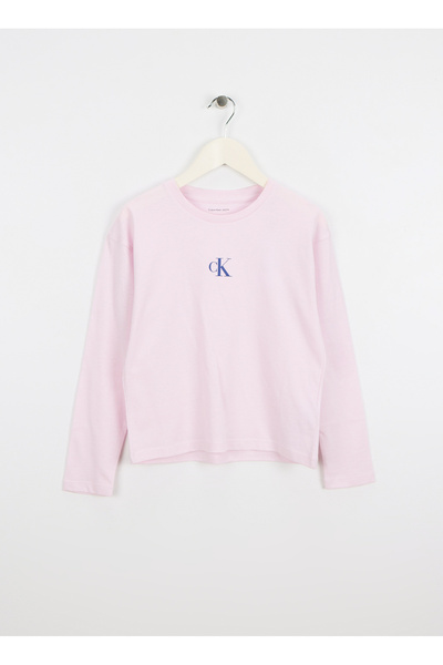 Calvin Klein Baskılı Pembe Kız Çocuk T-Shirt IG0IG02135TDI