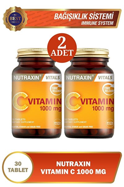 Nutraxin Vitamin C 1000 Mg 30 Tablets 2 Pieces