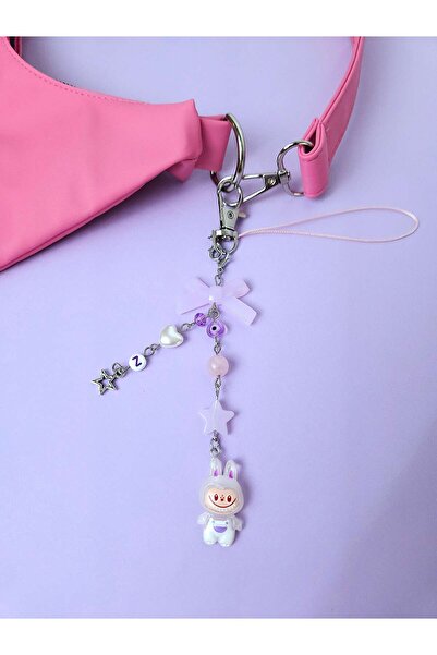 LE&DA Accessory Labubu Fairycore Kişiselleştirilebilir Doğal Taşlı Charmlı Çanta Aksesuarı