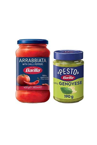 Barilla Pesto 190 gr ve Arrabiatta 400 gr Makarna Sosu 2 li Paket