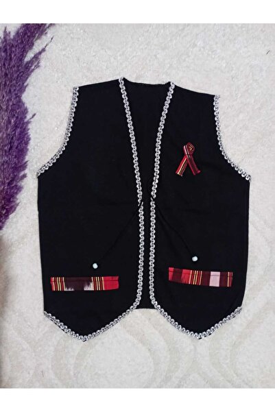 LBL La Bella Collection Boy's Black Combed Cotton Vest Show Costume