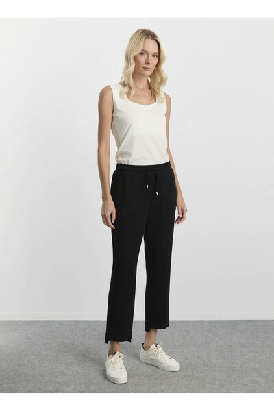 Selen Normal Bel Standart Siyah Kadın Pantolon 25KSL5469