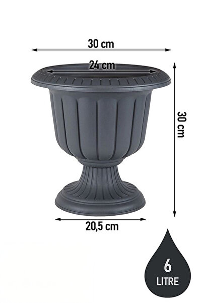 TEMMUZ HOME 6 Litre Ev, Ofis ve Bahçe İçin Uygun – Estetik Ayaklı Plastik Sak...