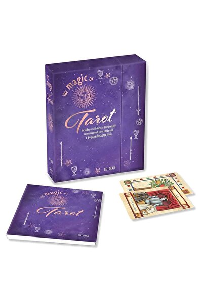 OyuncaklarÜlkesi Liz Dean the Magic of Tarot Cards Deck 78 Cards and 64 Pages Illustrated Guide Book