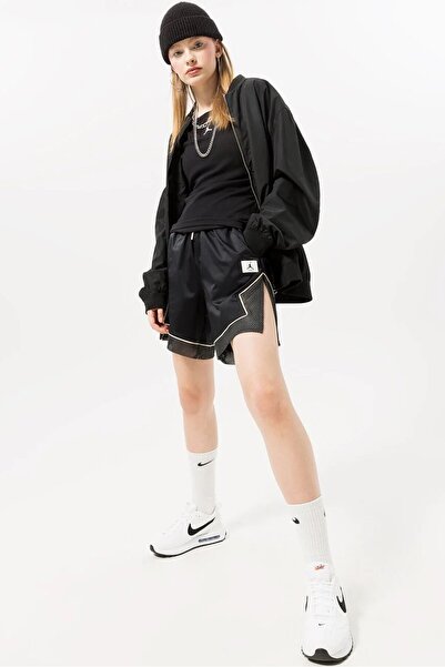 Nike Jordan Essential Diamond Loose Fit Shorts Kadın Dokuma Geniş Kalıp Şort Siyah