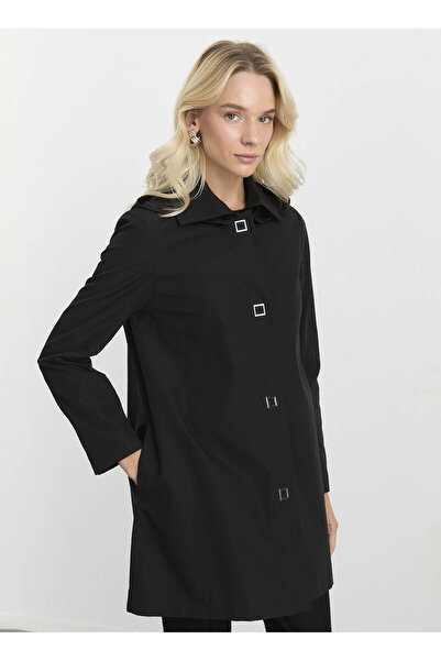 Selen Siyah Kadın Trençkot 25KSL9515