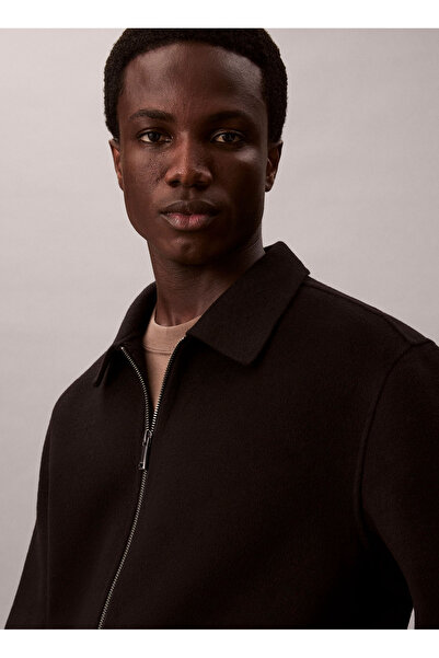 Calvin Klein Normal Siyah Erkek Ceket LV04LD427GUB1_LS SOLID WOOL SHORT F